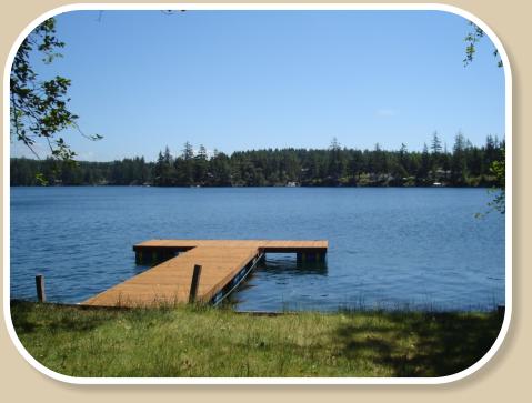 Woahink Lake access with boat dock